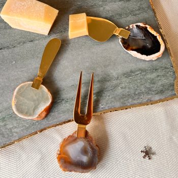 Truffle Agate Cheeseknives - Set of 3